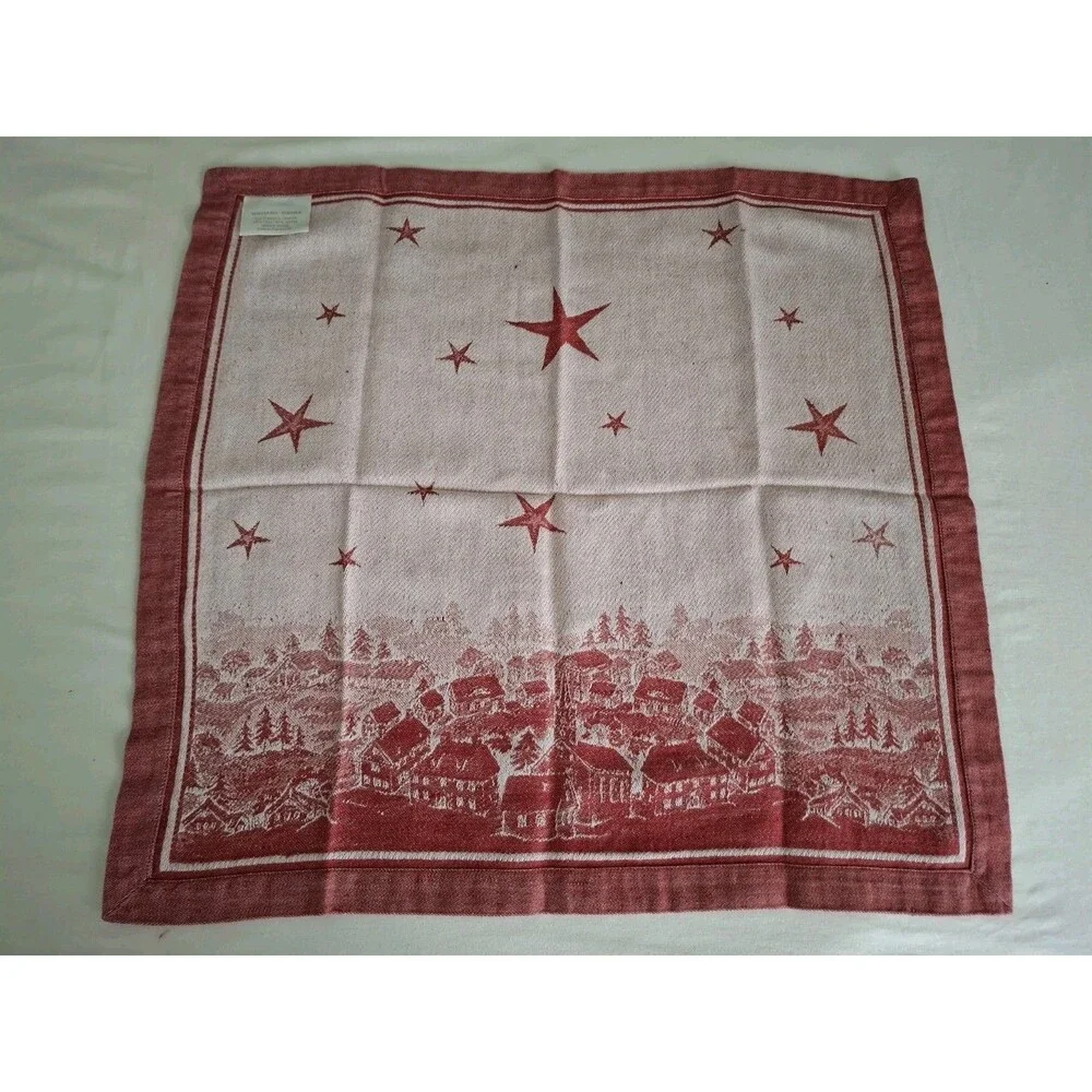 Williams-Sonoma “Twas the Night Before Christmas” Jacquard Napkin Set Of 4 NWOT